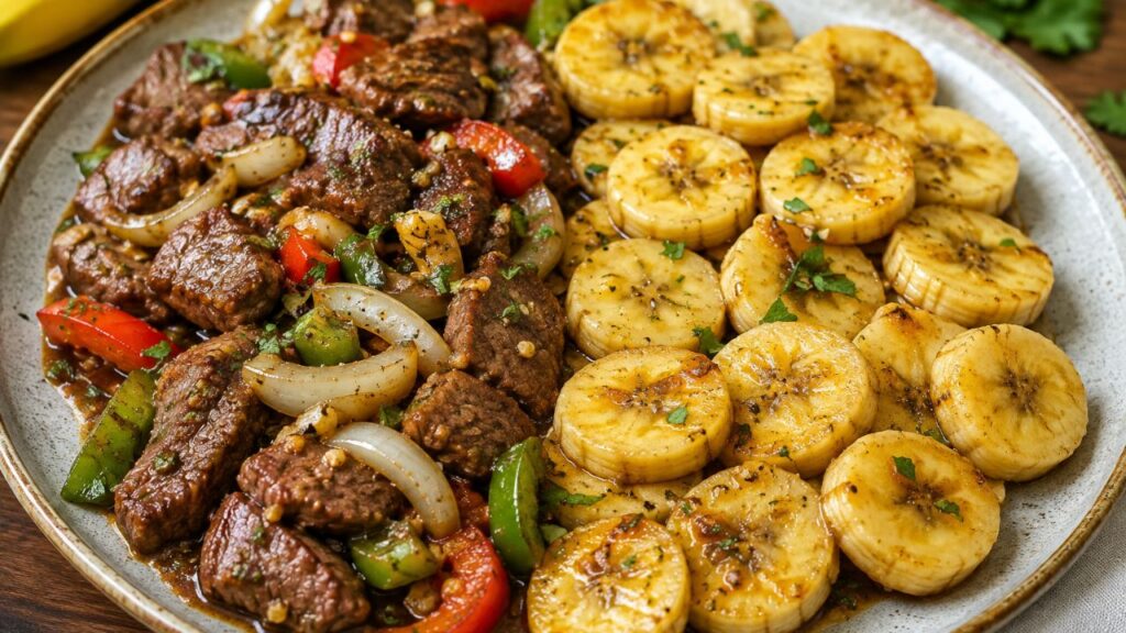 Beef with banana dish
