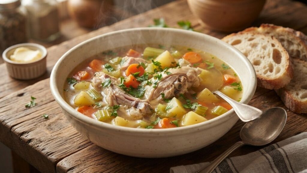 _Chicken back vegetable soup