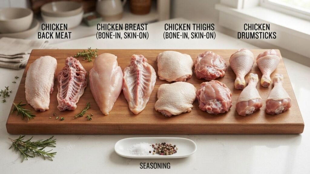 Chicken cut comparison