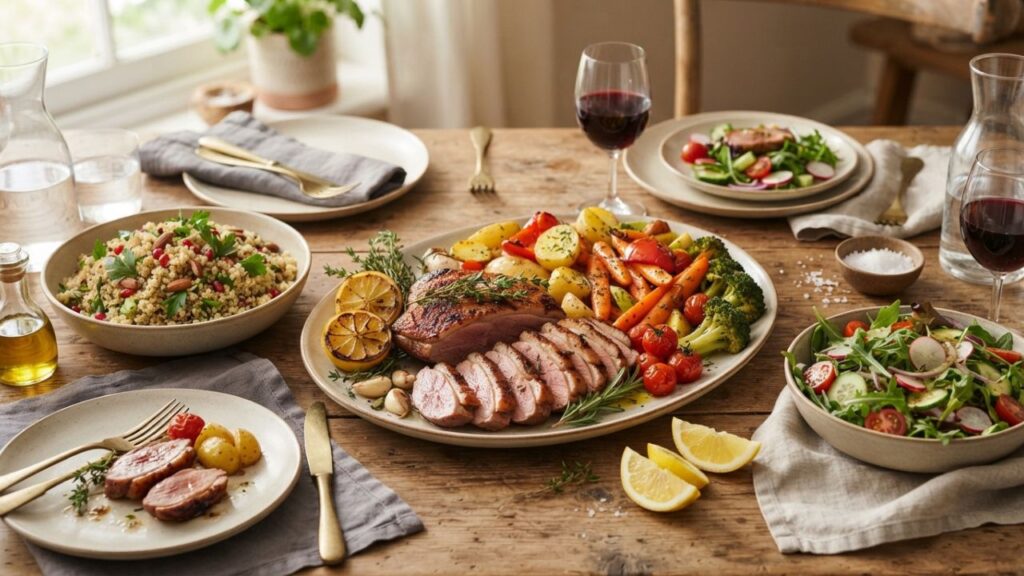_Healthy duck dinner