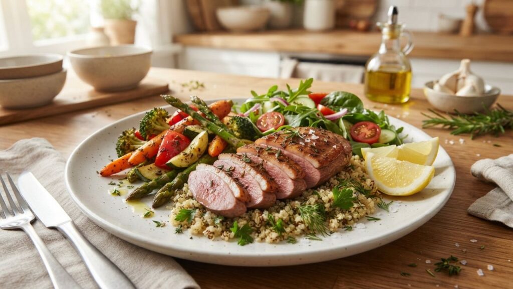 _Healthy duck meal