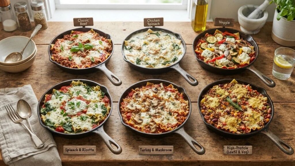 Healthy one pan lasagne