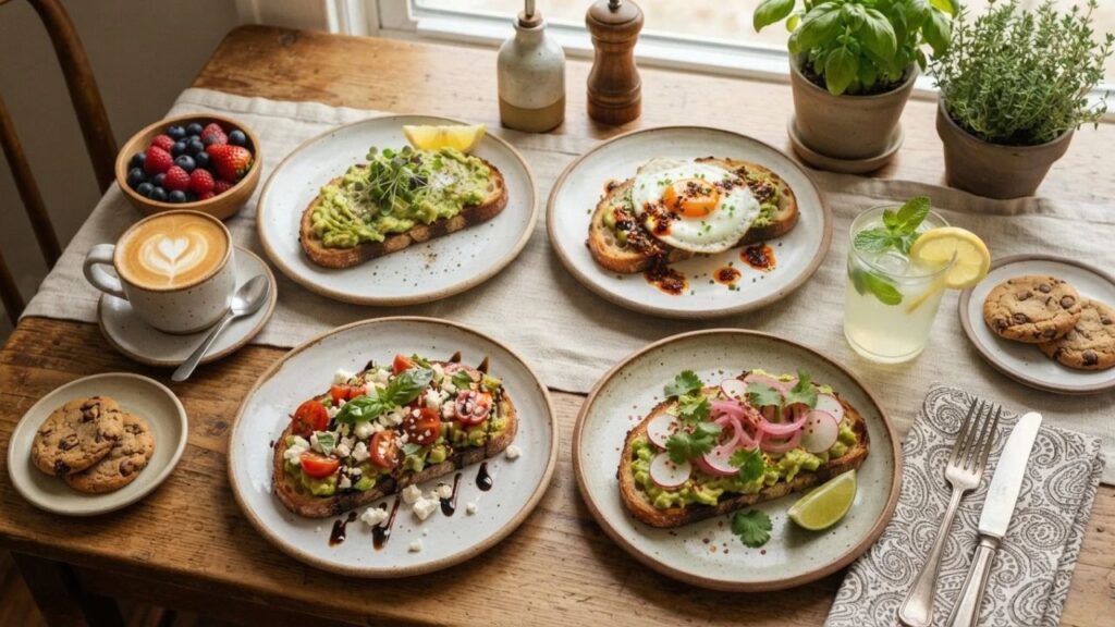 Homemade sourdough avocado toast