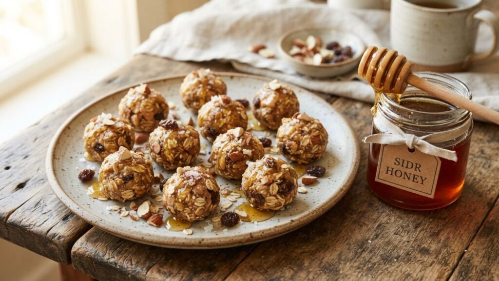 Honey oat bites