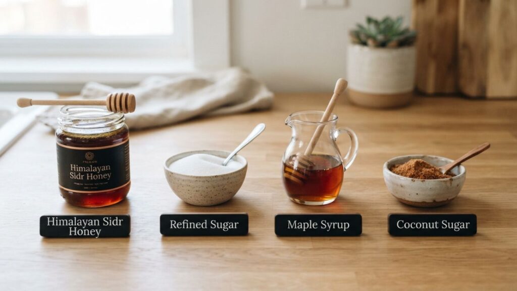 Honey sweetener comparison