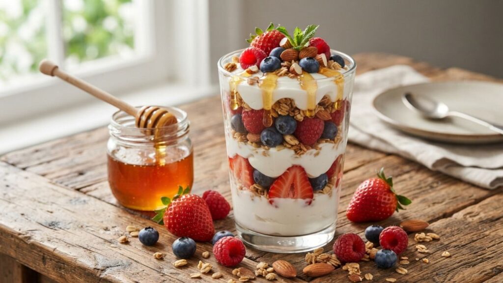 Honey yogurt parfait