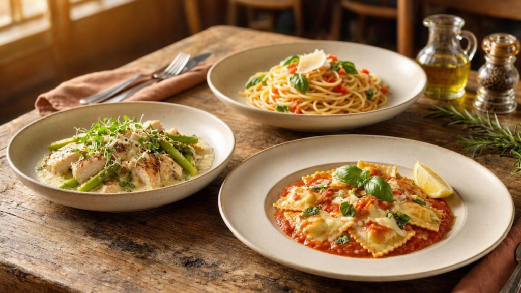 Italian inspired pasta dishes