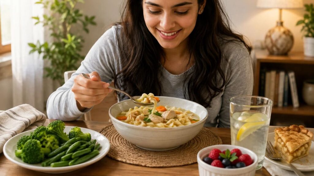 Lemon herb chicken noodles