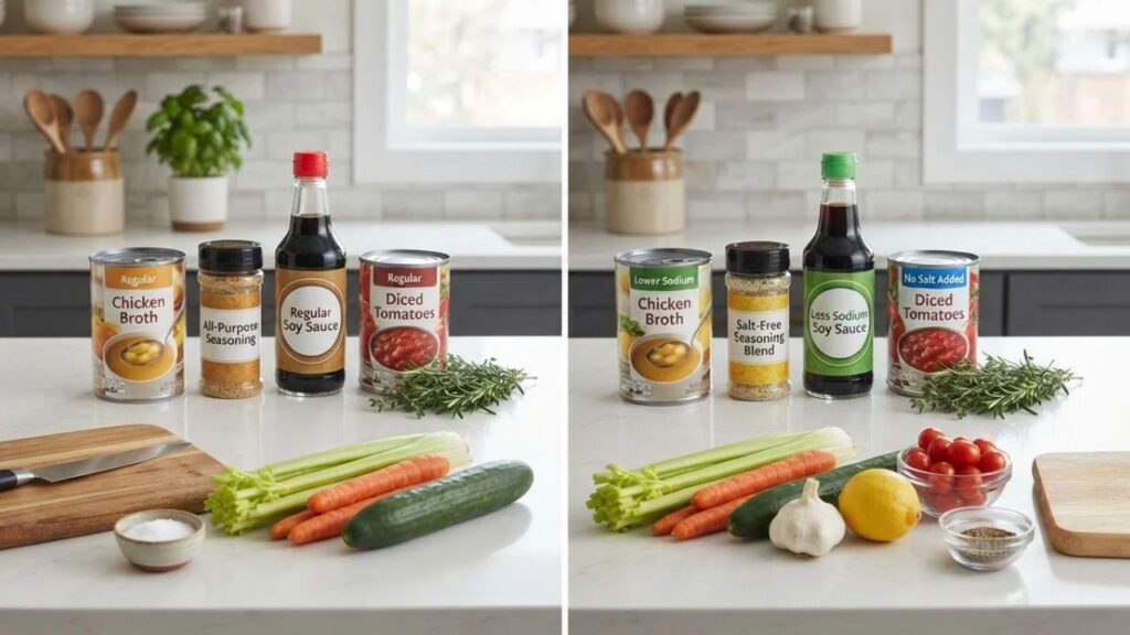 Low-sodium ingredient substitutions