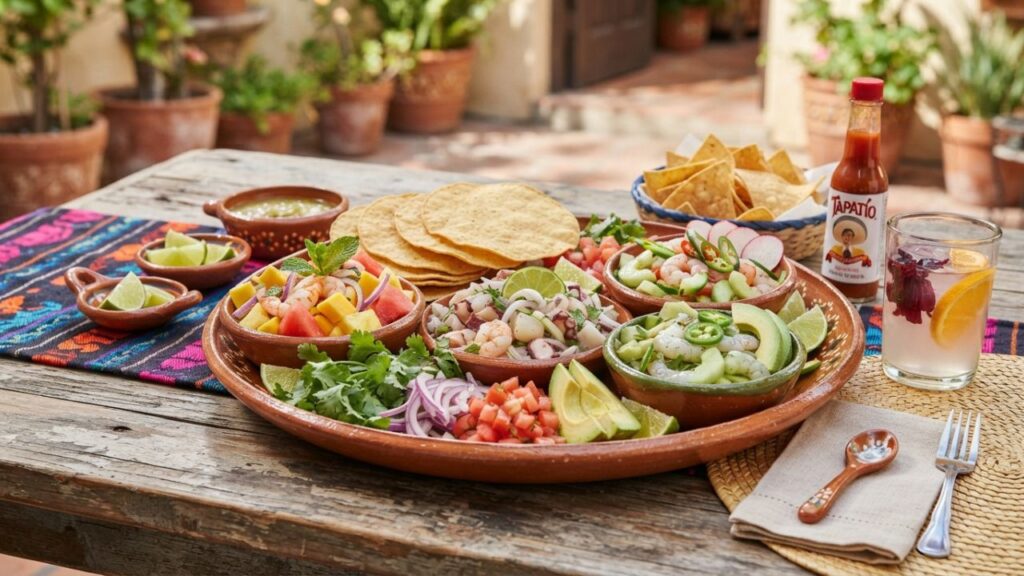 _Mexican ceviche mixto platter