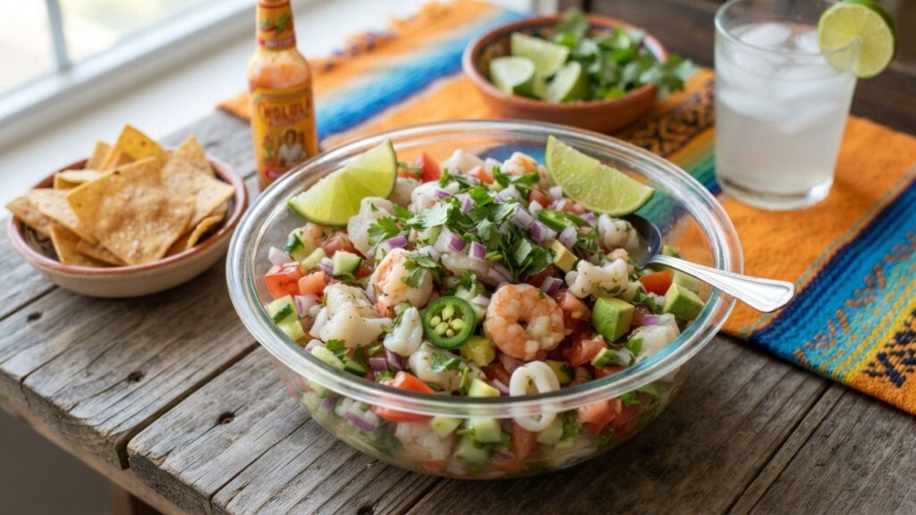 _Mexican mixed seafood ceviche