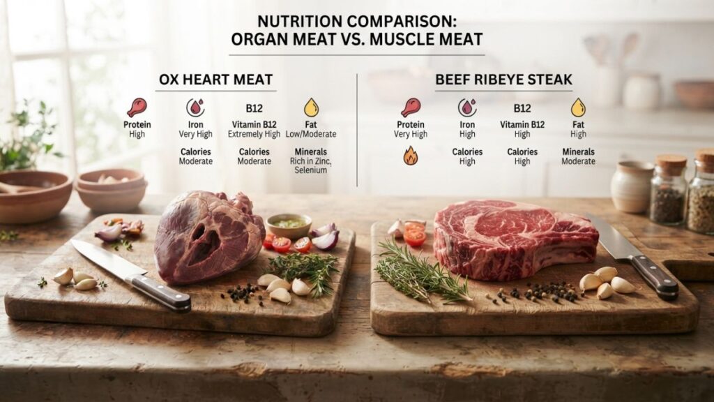 _Ox heart comparison