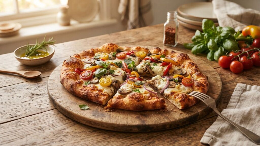 Raw cheese flatbread