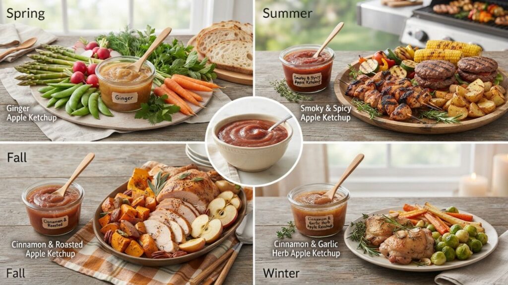 Seasonal apple ketchup varieties