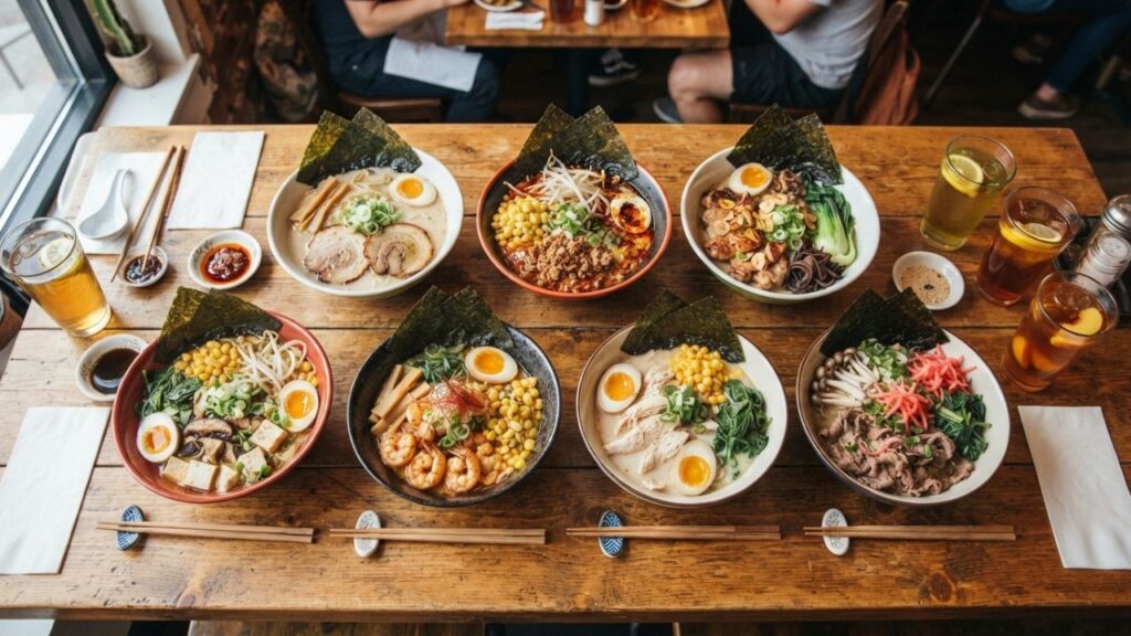 _Seven homemade ramen bowls