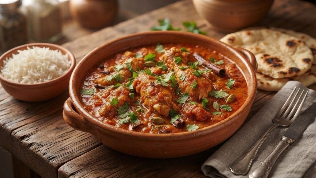 Spicy chicken back curry