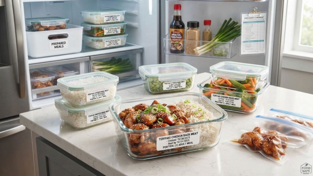 Storing cooked chicken