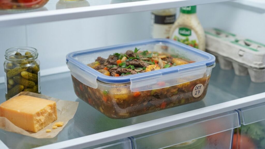 Storing leftover beef banana