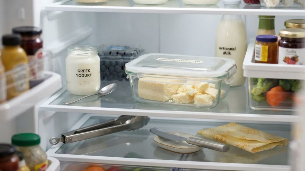 Storing raw cheese safely