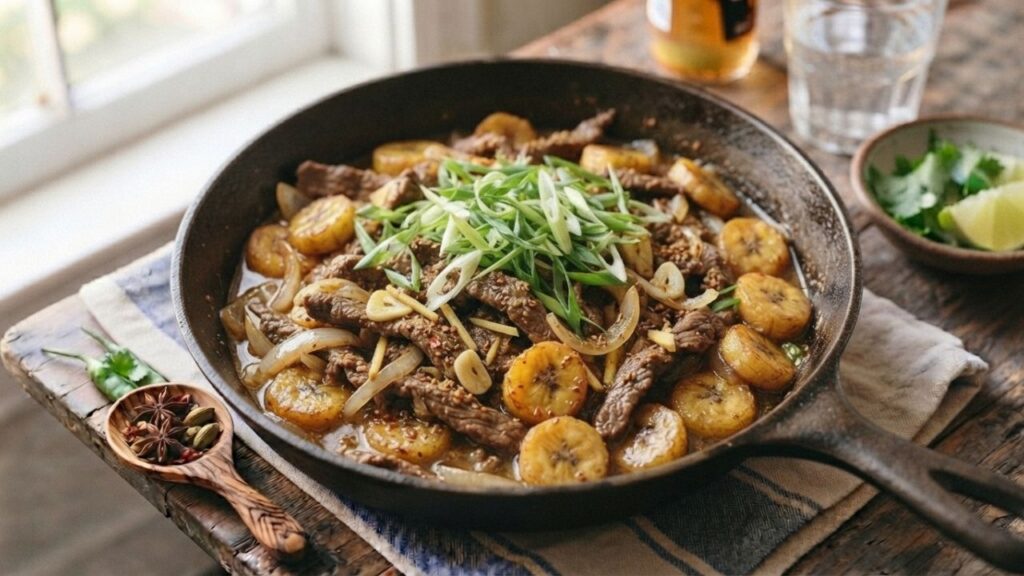 Sweet savory beef banana