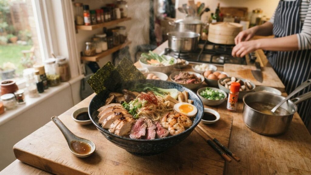 Token ramen restaurant style