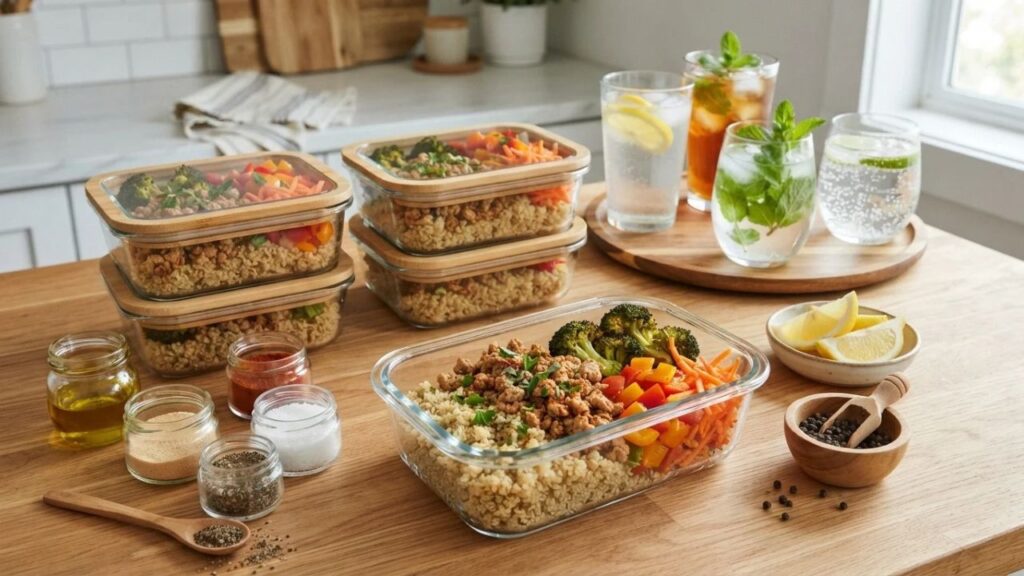Turkey quinoa meal bowls