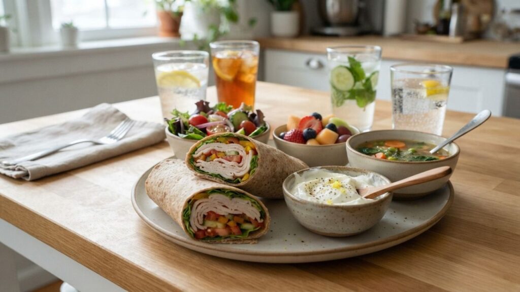 Turkey vegetable wraps