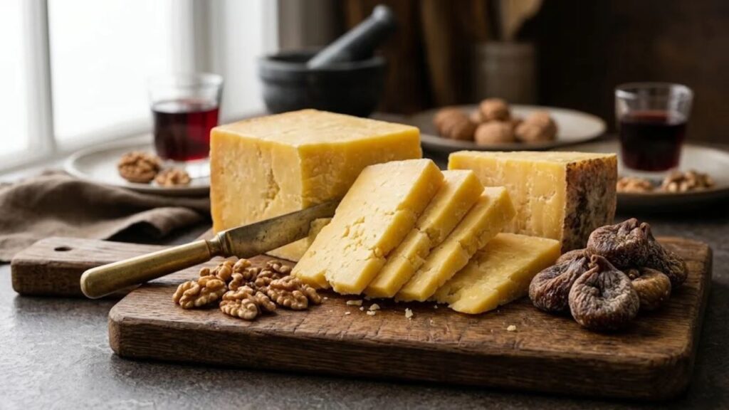 Artisan cheddar cheese block