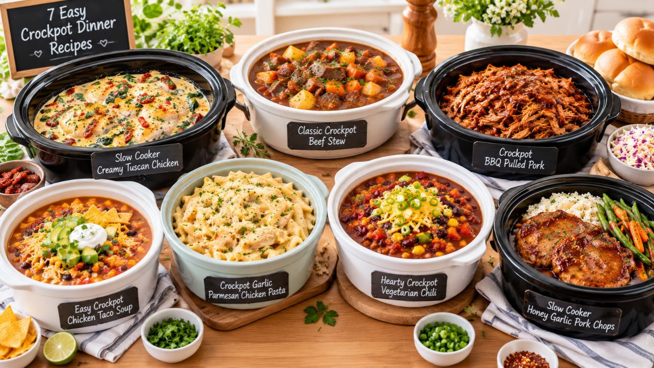 7 Easy Crockpot Dinner Recipes for Busy Weeknights