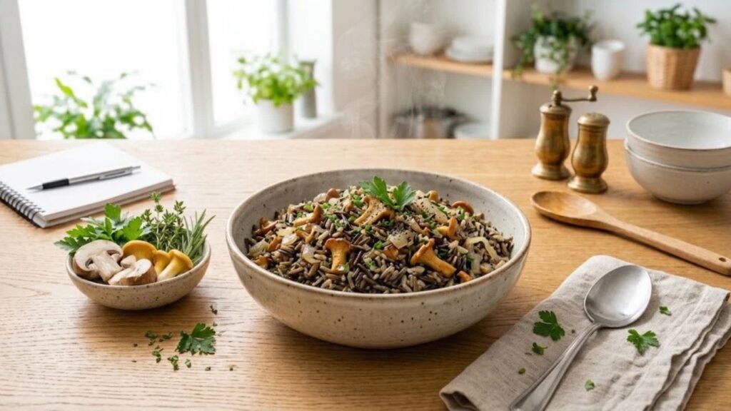 _Garlic mushroom wild rice