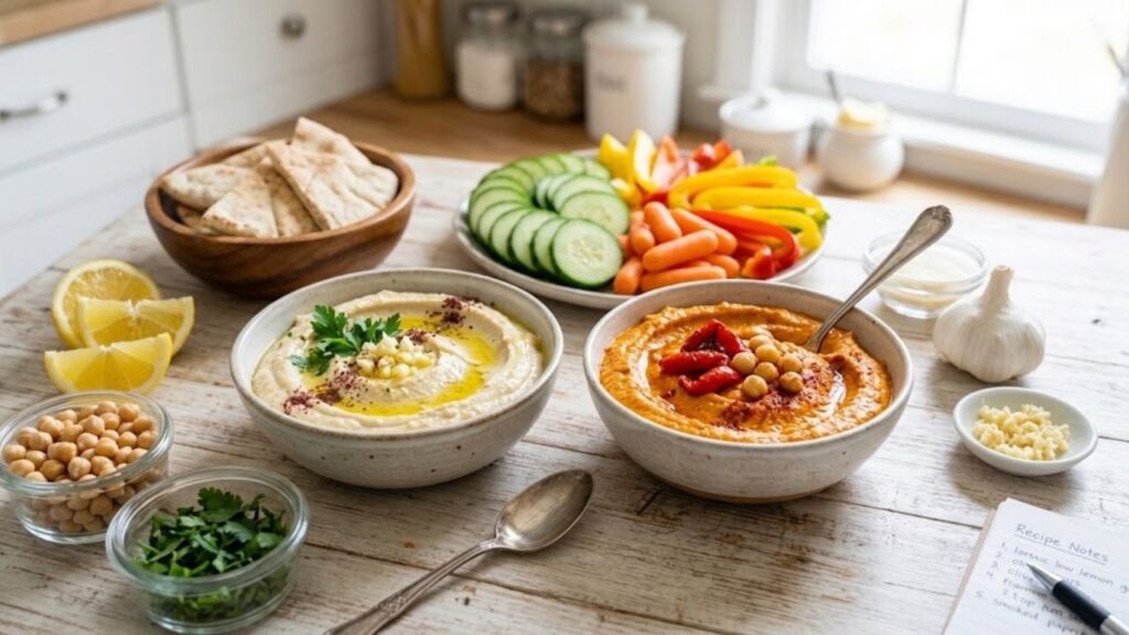 _Homemade low fat hummus