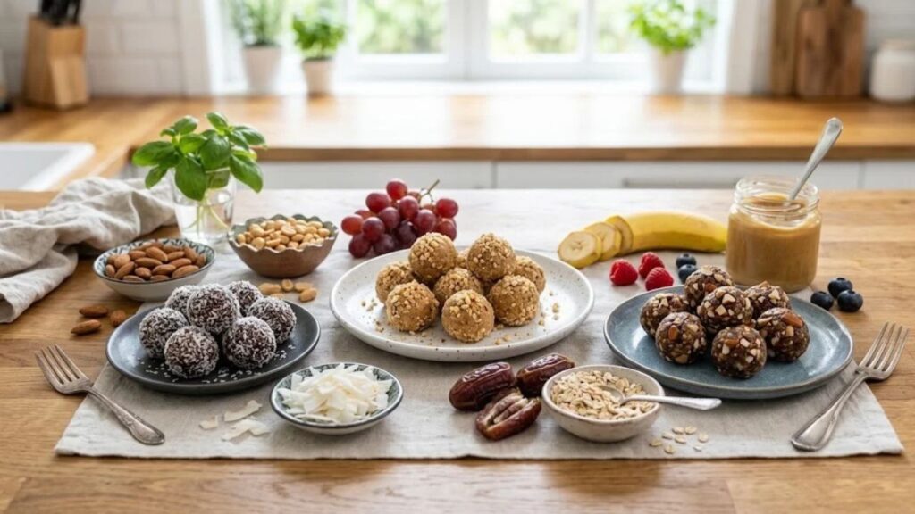 Homemade protein ball selection