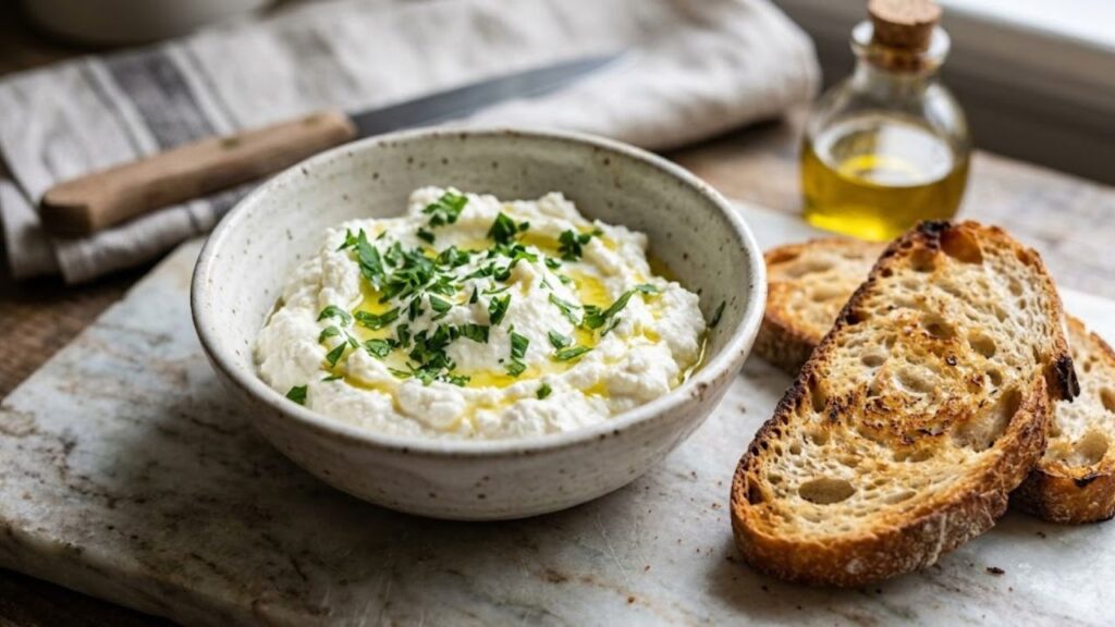Simple farmer cheese bowl