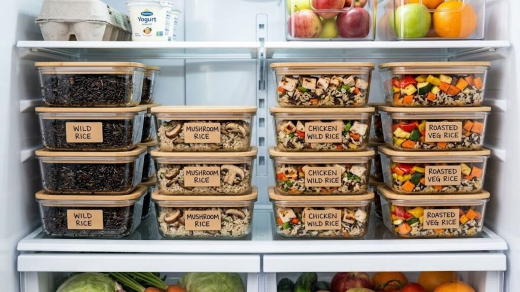 Stored cooked wild rice