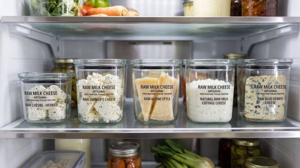 Stored raw milk cheese
