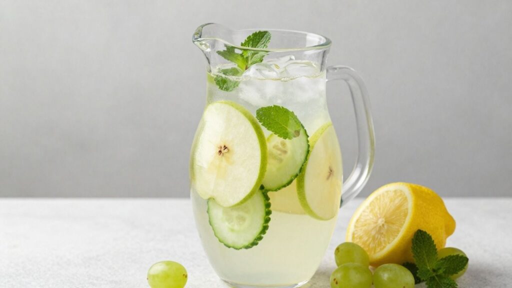 apple cucumber Pimms drink