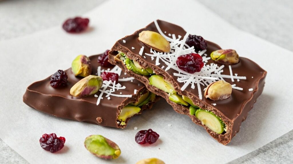 chocolate raw pistachio bark