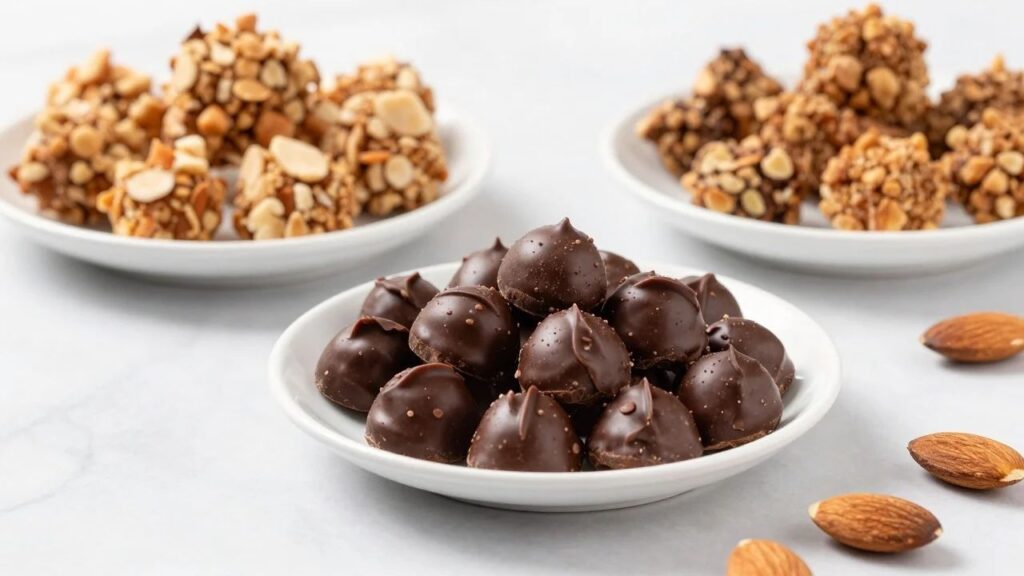 _homemade dark chocolate almonds