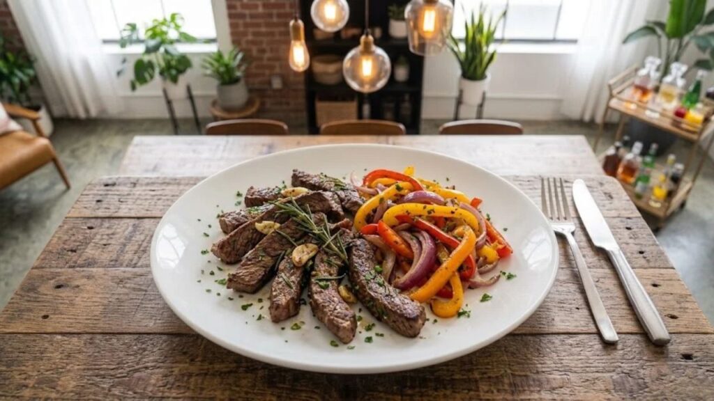_rosemary garlic beef strips