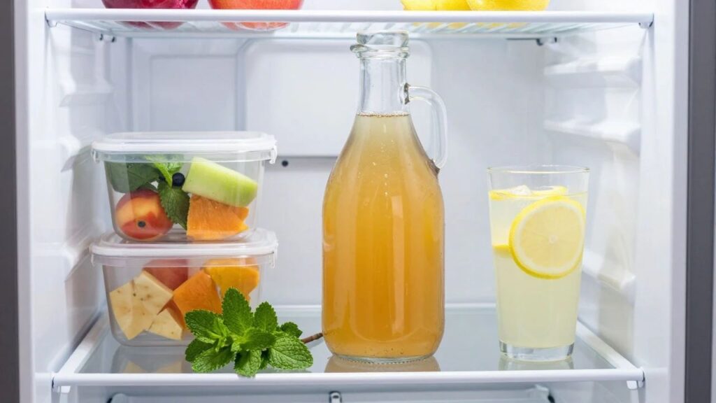 storing homemade Pimms drinks