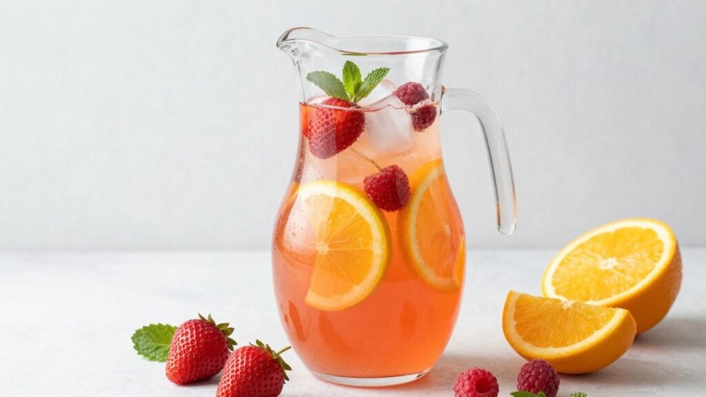 strawberry citrus Pimms drink