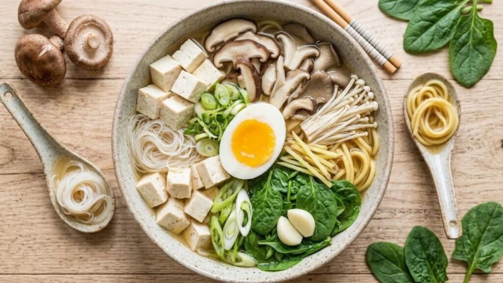 tofu mushroom low sodium ramen