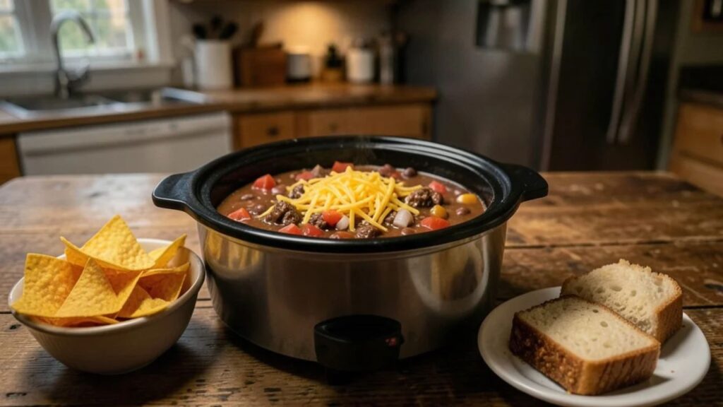 American mini crockpot chili