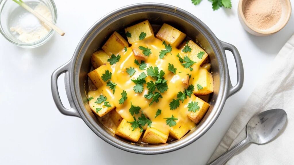 Cheesy crock pot potatoes
