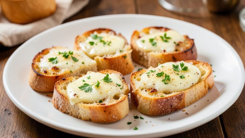 Cheesy garlic bread bites