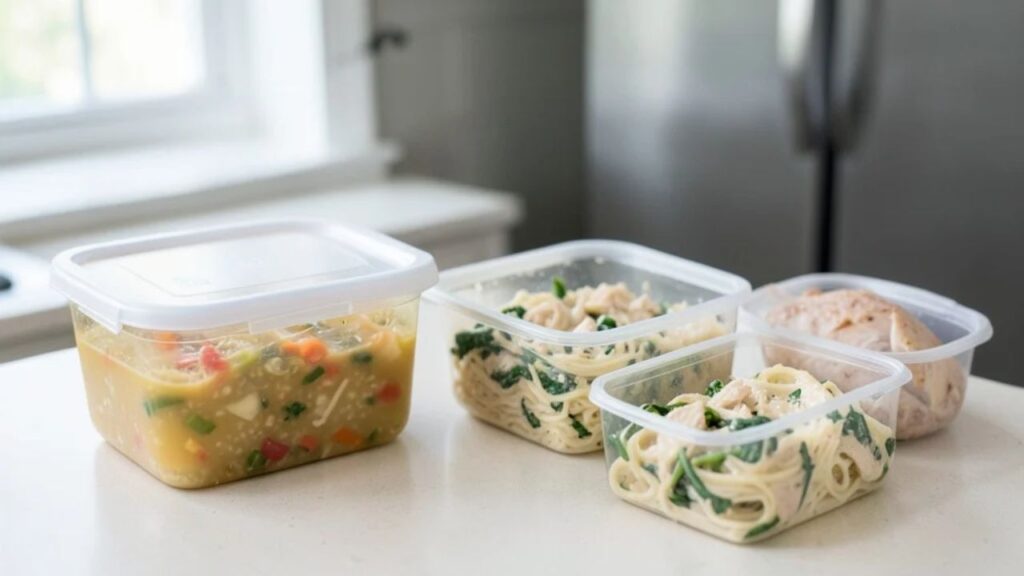 Chicken Noodle Leftover Storage