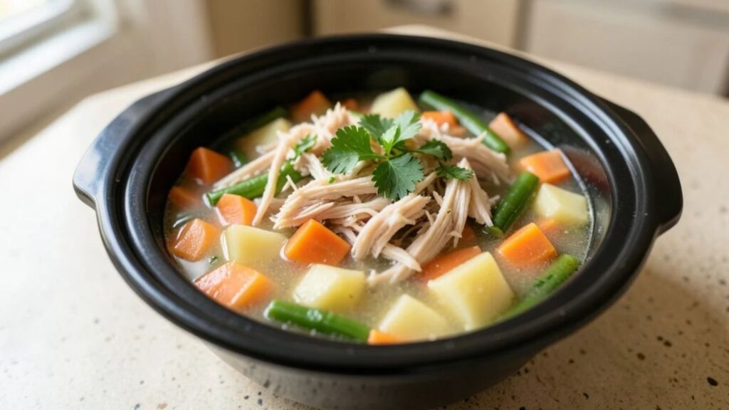 Chicken vegetable crockpot meal