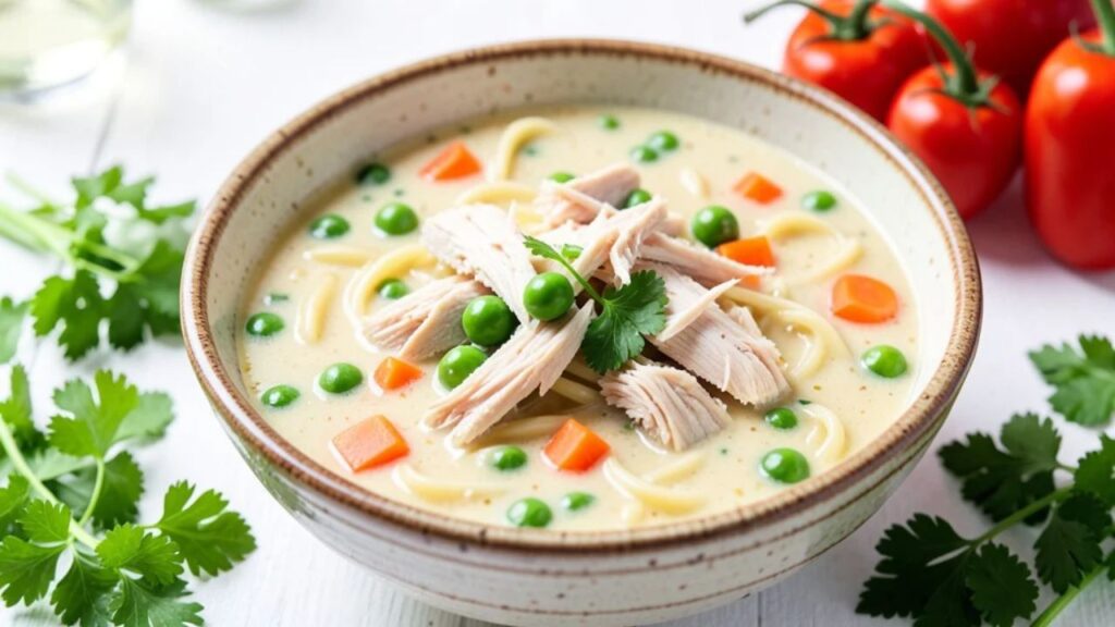 Creamy chicken vegetable soup
