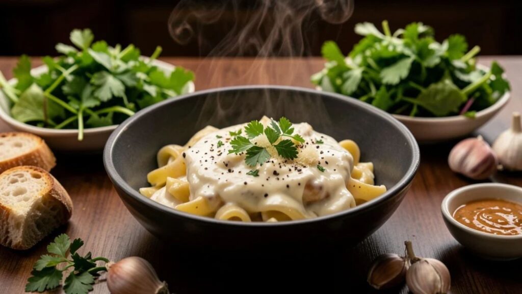 Creamy raw milk cheese pasta