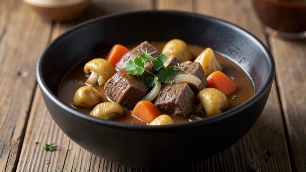 Garlic Mushroom Beef Stew
